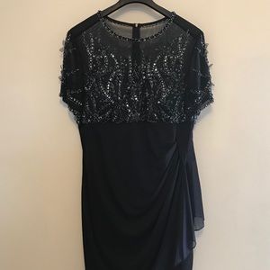 Navy Blue Xscape Evening Dress